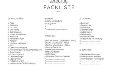 Tipps für die optimale Packliste und das richtige Reisegepäck