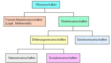 Die wichtigsten Bereiche der Wissenschaft